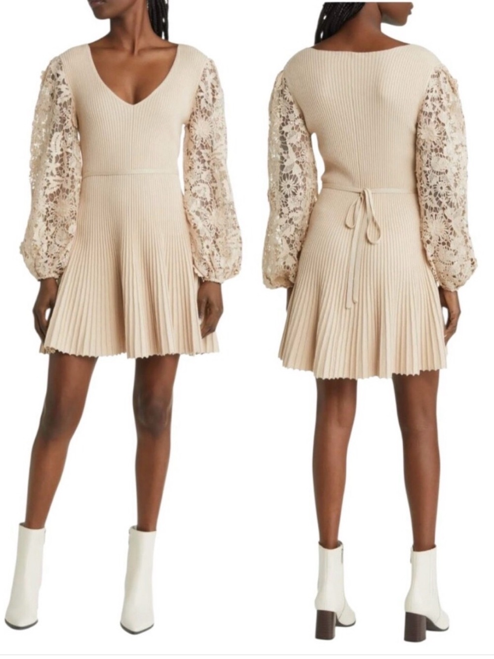 French Connection Loa Joss Sequined Lace Dress